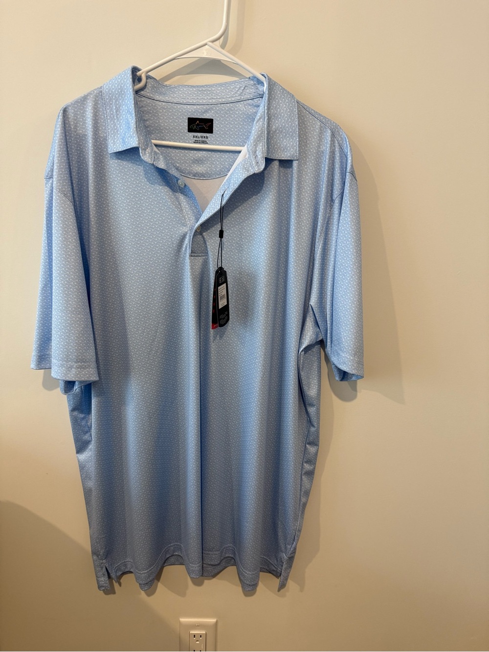 Greg Norman Collection Light Blue Short-Sleeve Performance Polo